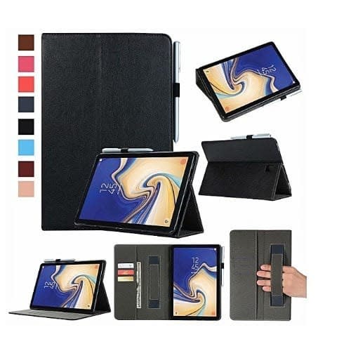 Pure Leather Case With Pen Holder For Samsung Galaxy Tab S4
