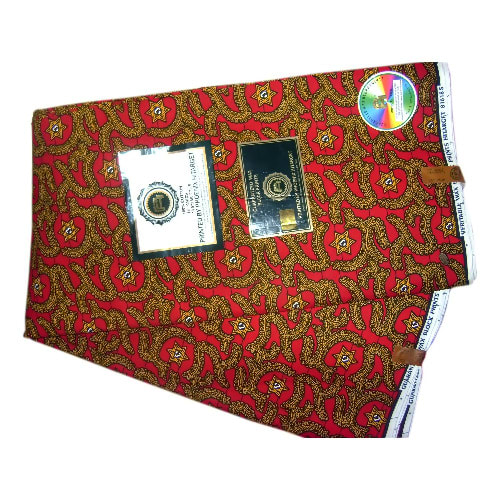 Impressions Ankara - Red & Black Multicoloured - 6 Yards