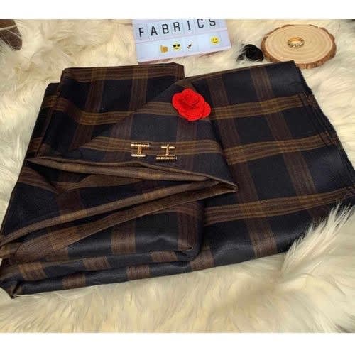 Check Wool Fabric 4 Yards