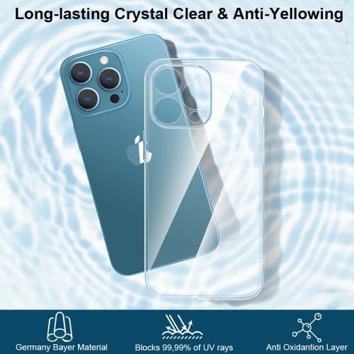 Crystal Clear Case - Anti-yellowing Technology] Designed For Iphone 13 Pro 6.1''(2021)