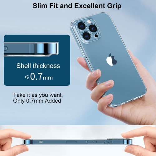 Crystal Clear Case - Anti-yellowing Technology] Designed For Iphone 13 Pro 6.1''(2021)