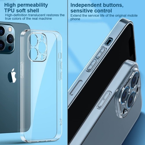 Crystal Clear Case - Anti-yellowing Technology] Designed For Iphone 13 Pro 6.1''(2021)