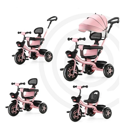 4 In 1 Baby Tricycle Kids Stroller With Adjustable