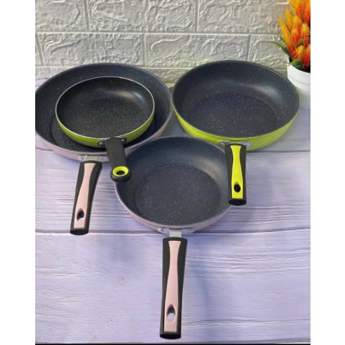 4pcs Nonstick Fry Pan Cookware Set - 18cm, 22cm,  24cm And 26cm