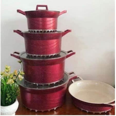 A&s - Die Cast Marble Cookware - 5 Set