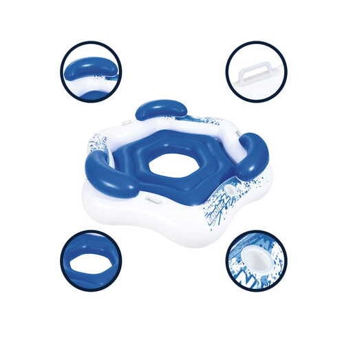 Coolerz Inflatable Floating Island - 1.99m X 1.76m / 6'6"x 69