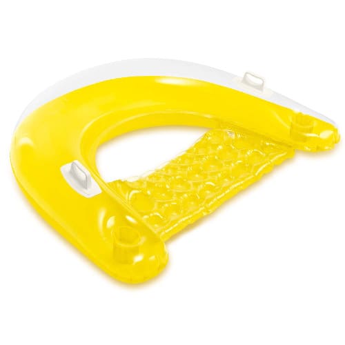 Sit 'n Float Inflatable Colorful Floating Tube Loungers With Backrest And Cup Holders
