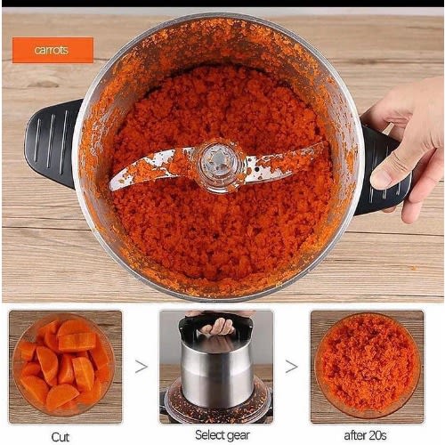 Stainless Steel Bowl Electric Food Processor + Meat Mincer & Yam Pounder - 6l