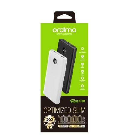 10000mah Optimized Slim Power Bank With Led Light