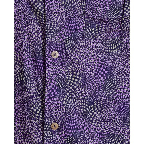 Men's Floral Print Shirt - Purple