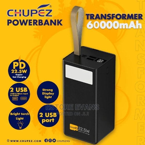 Transformer Power Bank - 60000mAh - Black