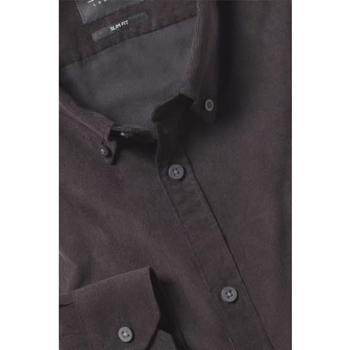 Moss Bros - Slim Fit Cord Shirt - Brown