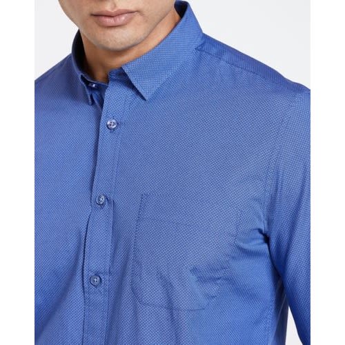 Slim Fit Long-sleeved Cotton Rich Shirt