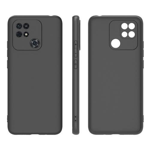 Matte Texture Back Cover Case For Xiaomi Redmi 10c - Black