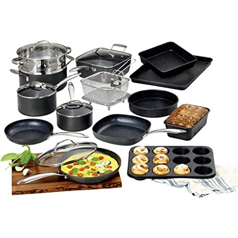 Stone Diamond Cookware & Bakeware Set - 20 Pcs