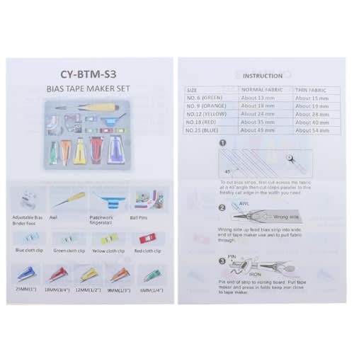 Fabric Bias Tape Maker Mulifunctional Set