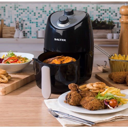Compact 2l Hot Air Fryer With Removable Frying Rack - 1000w
