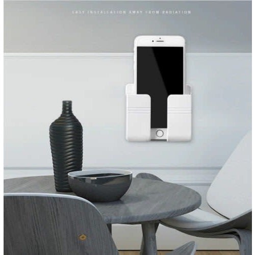 Wall Mount Phone Holder And Remote Organizer