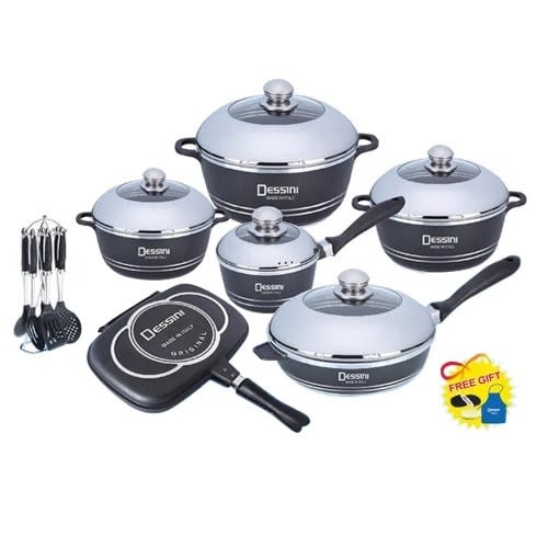 Cookware Non-stick - 23 Pieces Set