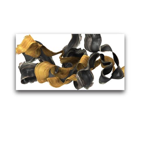 Floating Brush Wall Canvas - 26 x 16 Inches