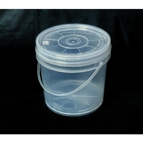 Transparent Plastic Buckets With Tamper Proof Lid - 4l - 50pieces
