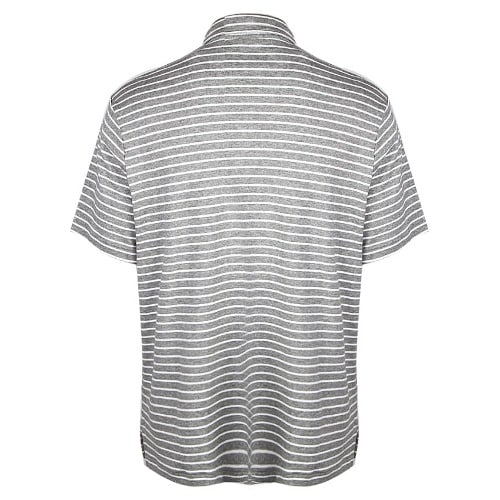 Men's Stripes Three-button Polo Top - Grey