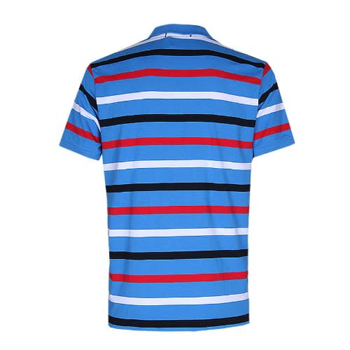 Multi Striped Men’s Polo-blue. Mtsht-4448