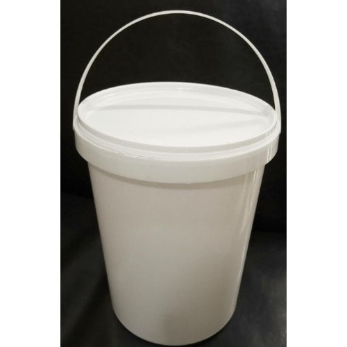 Plastic Bucket With Lid -White - 4Litres -25Pieces
