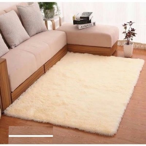 Plain Shaggy Center Rug - 120x160 cm - Beige