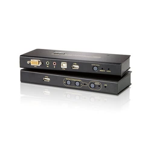 Usb Vga/audio Cat 5 Kvm Extender With Usb Flash Storage (1024 X 768@250m)  Ce800b