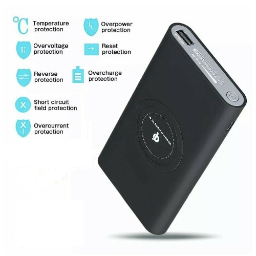 Qi Wireless Battery Charger Power Bank - 500000mAh