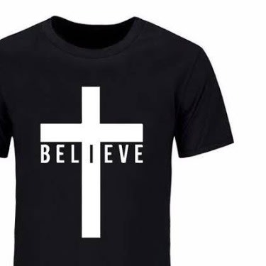 Believe Cross Design T-shirt