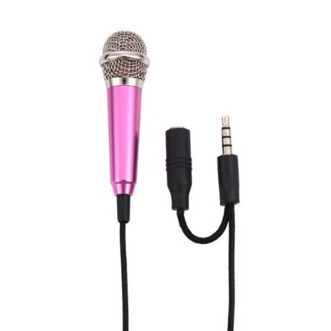 Metallic 3.5mm Universal Wire Mini Microphone