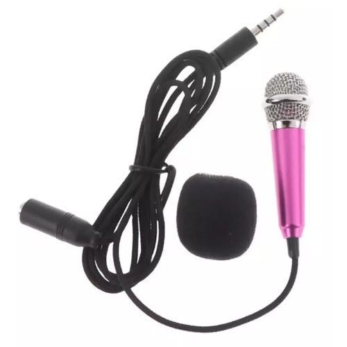 Metallic 3.5mm Universal Wire Mini Microphone