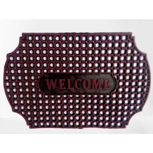 Rubber Welcome Door Mat - 86cmx58cm