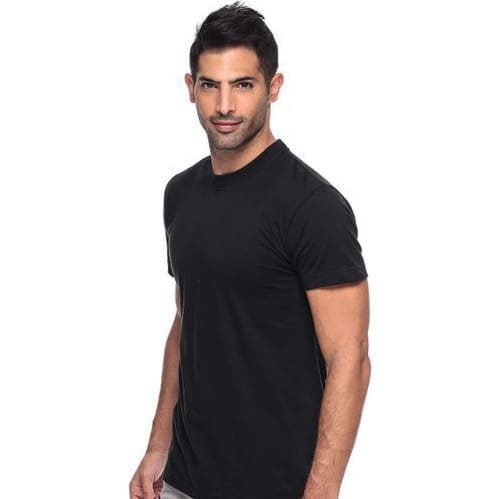 Men V-neck T-shirt Black