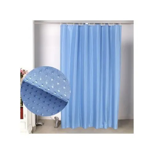 Antifungal Cotton Shower Curtain - Blue