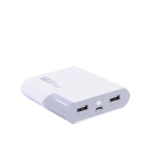 6000mAh Mobile Power Bank - White & Grey