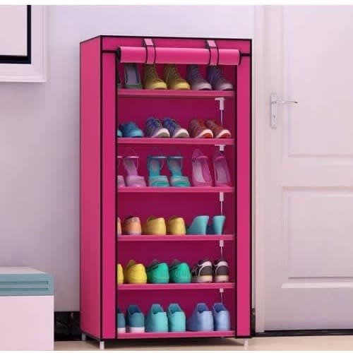Shoe Rack With Fabric Cover.