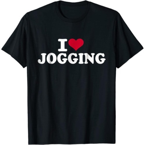I Love Jogging unisex T-shirt - Black