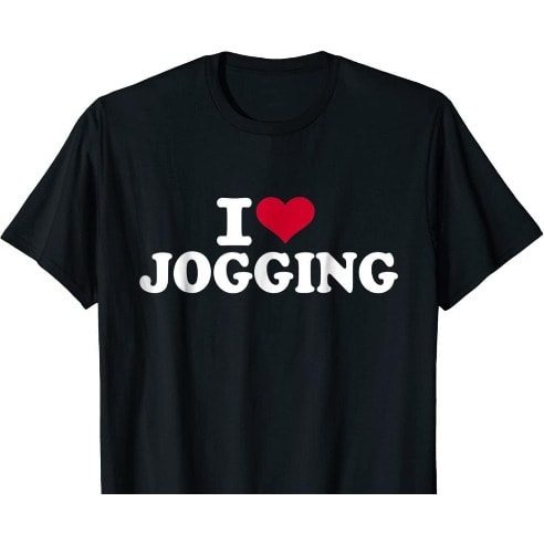 I Love Jogging unisex T-shirt - Black