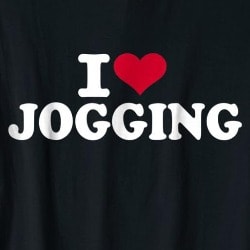 I Love Jogging unisex T-shirt - Black