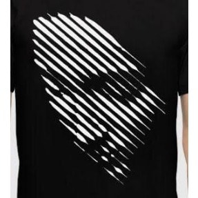 Facial Design Unisex T-shirt - Black