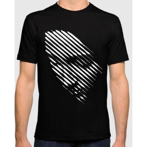 Facial Design Unisex T-shirt - Black
