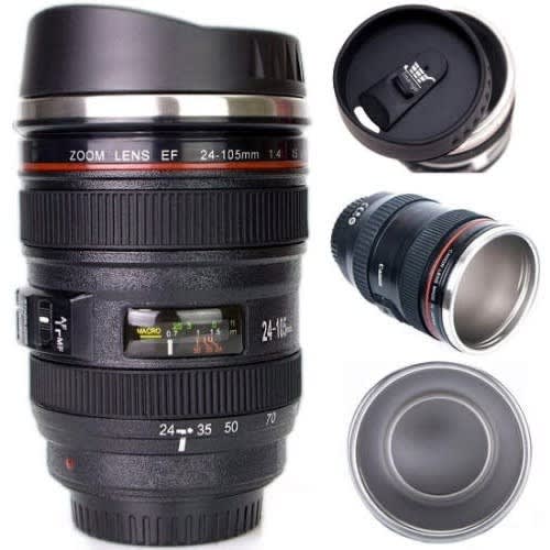 Stainless Steel Camera Lens Mug