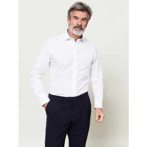 Poplin Fitted Double Cuff Shirt