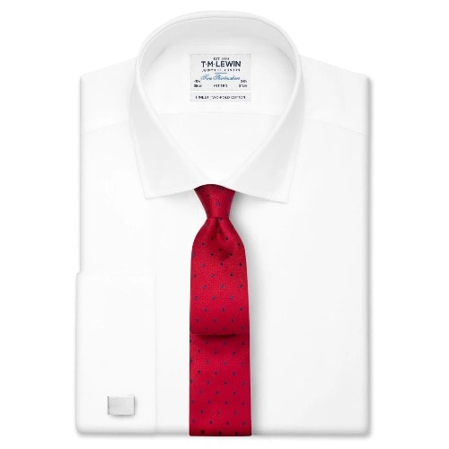 Poplin Fitted Double Cuff Shirt