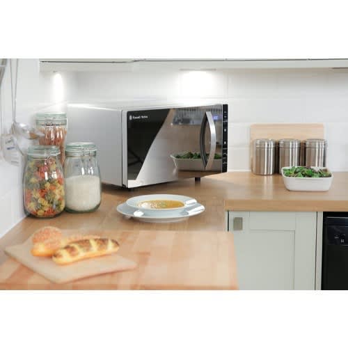 23 L -800w Silver Digital Flatbed Solo Microwave With 5 Power Levels