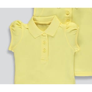 Girls Scallop Collar School Polo Shirt -2 Pieces