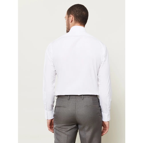 Slim Fit White Poplin Cutaway Collar Shirt